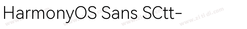 HarmonyOS Sans SCtt字体转换